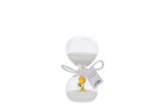 Clessidra in vetro trasparente con decorazione calice dorato per prima comunione, alta 10 cm 58316