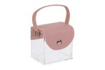 SCATOLA PLEXY BORSETTA ROSA 6x5x6CM Cod. 58336 da Bomboniere & Company S.r.l. Siracusa.