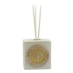 Bomboniera Profumatore Albero della Vita Oro Quadrato 6,2 cm Diffusore ambiente quadrato con albero della vita oro e bastoncini.