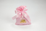 A3143 -Sacchetto Stampato Orso 10x13 cm Rosa e Celeste Sacchetto stampato orso rosa celeste organza 10x13 cm per bomboniere nascita e battesimo