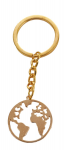 Bomboniera Portachiavi Mappamondo World Gold - Ideale Laurea e Viaggi Portachiavi a forma di mondo color oro per bomboniere tema viaggio.