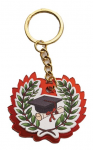 Bomboniera Laurea Economica: Portachiavi Corona d'Alloro e Tocco Portachiavi per laurea economico con corona d'alloro e cappello accademico