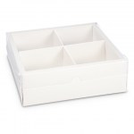 AS017 - Contenitore Section Box 12x12x4 cm per Bomboniere e Confetti Contenitore section box 12x12x4 cm con sezioni per bomboniere e confetti