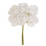 B0770 -Fiore New Malika 4cm - Bianco, Crema e Rosa Antico per Bomboniere Fiore New Malika 4cm in bianco, crema e rosa antico, elegante decorazione floreale per bomboniere matrimonio
