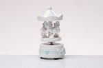 Carillon giostrina celeste h 16 cm bomboniera battesimo nascita bimbo con meccanismo musicale