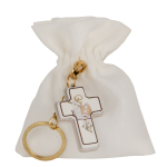 C2773 - Clip Bag Portachiavi Cresima cm. 8x10 Clip Bag Portachiavi Cresima cm 8x10 per confezionamento bomboniere e ricordi della Santa Cresima
