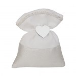 C2938 - Sacchetto Splendor Argento 10x12 cm per Bomboniere Sacchetto Splendor argento 10x12 cm in organza per bomboniere matrimonio e nozze d'argento