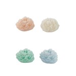 Set di 4 candele a forma di fiore in colori pastello rosa, bianco, azzurro e verde per bomboniere e segnaposto eventi.