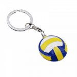 AT17303-P pallone di pallavolo colorato giallo,blu e bianco con porta chiavi in metallo