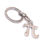 pi greco in metallo con portachiavi