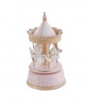 GS7/G - GIOSTRINA LEGNO CAROUSEL BABY GIRL H.20CM CARILLON GIOSTRINA GS7/G da Bomboniere & Company S.r.l. Siracusa.