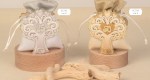 Bomboniera Sacchetto Albero della Vita 25° Argento e 50° OroSC793-SC794 Sacchetti albero 25° argento e 50° oro 9cm per bomboniere anniversario matrimonio