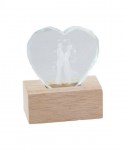 SJ115/S - GLASS HEART LOVE C/LED 6CM CUORE VETRO LOVE C/LED 6CM SJ115/S da Bomboniere & Company S.r.l. Siracusa.