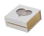 BOX TELATA WHITE C/CUORE 9x9x4 SJ95/W da Bomboniere & Company S.r.l. Siracusa.