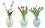 SY1 - VASO VETRO 3/S H.20CM Vaso in vetro trasparente alto 20 cm, set 3 pezzi serie, codice SY1. Ideale per composizioni floreali, bomboniere e decorazioni eventi, articolo professionale per fioristi con design semplice e luminoso.