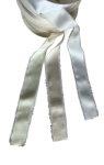 Nastro effetto seta chiffon 25mm x 15mt nei colori ecru/panna, crema e bianco per bomboniere e confezionamenti delicati
